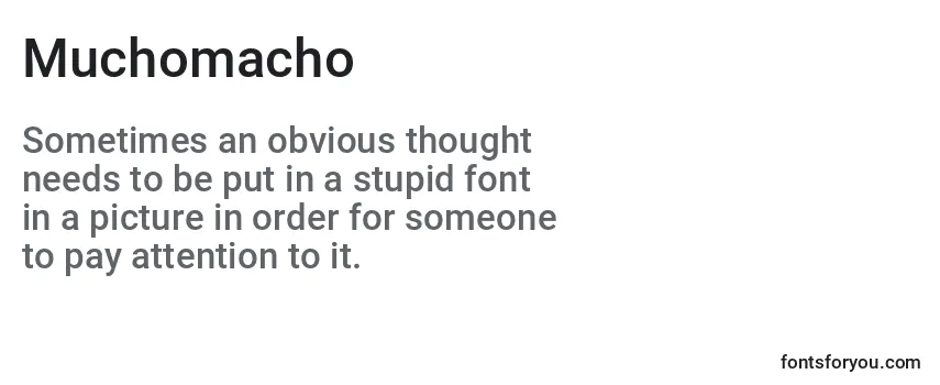 Обзор шрифта Muchomacho
