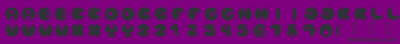 Lunanuevatype Font – Black Fonts on Purple Background