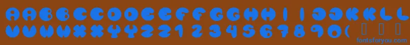 Lunanuevatype Font – Blue Fonts on Brown Background