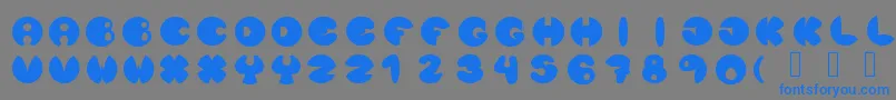 Lunanuevatype Font – Blue Fonts on Gray Background