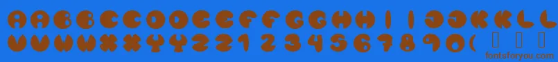 Lunanuevatype Font – Brown Fonts on Blue Background