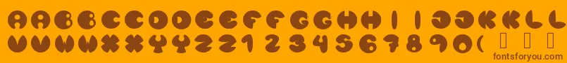 Lunanuevatype Font – Brown Fonts on Orange Background