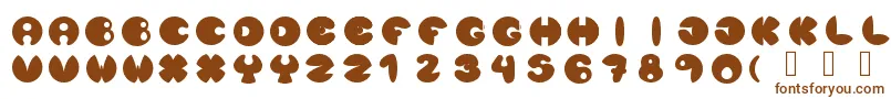 Lunanuevatype-fontti – ruskeat fontit valkoisella taustalla