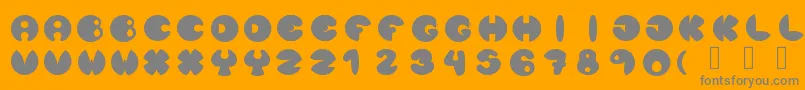 Lunanuevatype Font – Gray Fonts on Orange Background