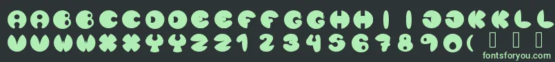 Lunanuevatype Font – Green Fonts on Black Background