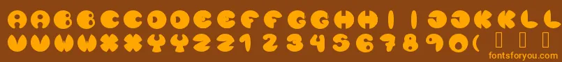 Lunanuevatype Font – Orange Fonts on Brown Background