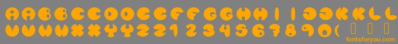 Lunanuevatype Font – Orange Fonts on Gray Background