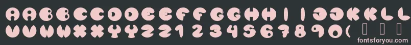 Lunanuevatype Font – Pink Fonts on Black Background