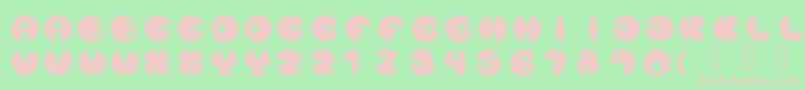 Lunanuevatype Font – Pink Fonts on Green Background