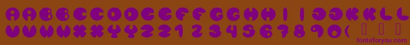 Lunanuevatype Font – Purple Fonts on Brown Background