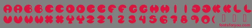 Lunanuevatype-Schriftart – Rote Schriften auf grauem Hintergrund