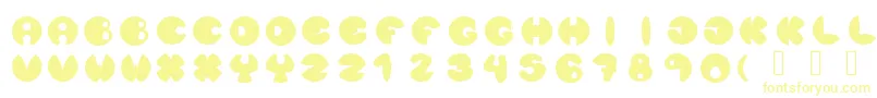 Lunanuevatype-Schriftart – Gelbe Schriften