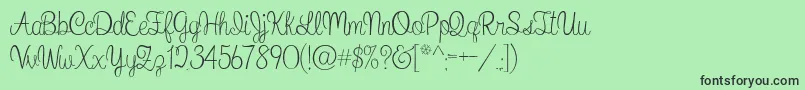 WhatIWantForChristmas Font – Black Fonts on Green Background