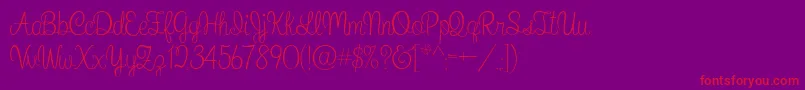 WhatIWantForChristmas Font – Red Fonts on Purple Background