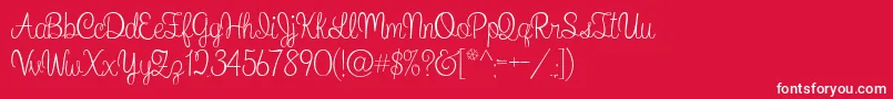 WhatIWantForChristmas Font – White Fonts on Red Background