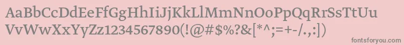 Шрифт GretatextproRegular – серые шрифты на розовом фоне
