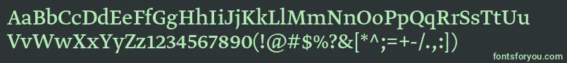 Шрифт GretatextproRegular – зелёные шрифты на чёрном фоне