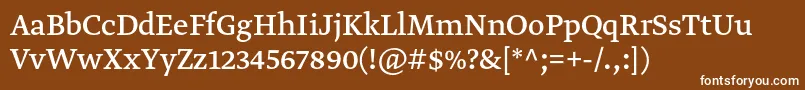 GretatextproRegular Font – White Fonts on Brown Background