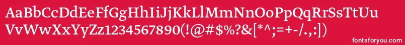 GretatextproRegular Font – White Fonts on Red Background