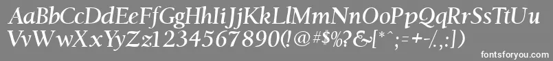 Ostentiassk Font – White Fonts on Gray Background