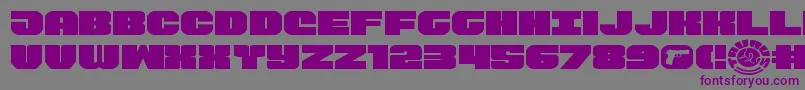 Czcionka Tauroexpand11 – fioletowe czcionki na szarym tle