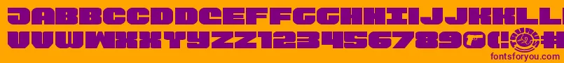 Tauroexpand11 Font – Purple Fonts on Orange Background