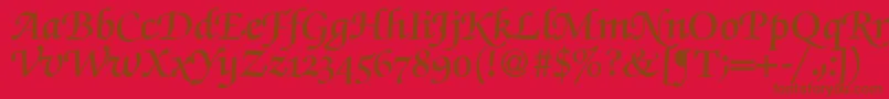 Police ZabriskiescriptswashdemiRegularDb – polices brunes sur fond rouge