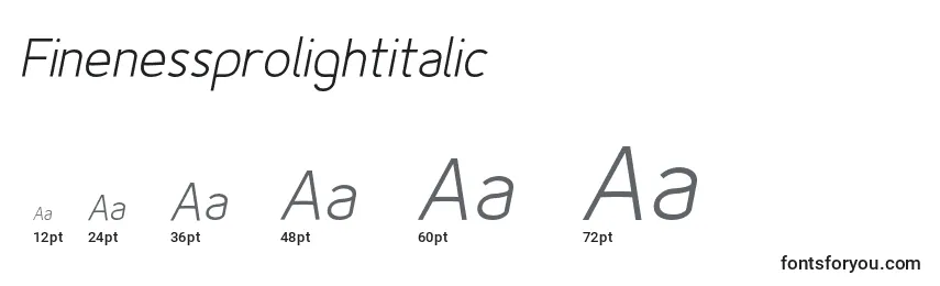 Finenessprolightitalic Font Sizes
