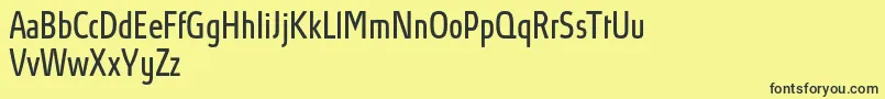 Fonte AbsolutProBookcondensed – fontes pretas em um fundo amarelo