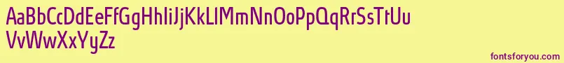 AbsolutProBookcondensed Font – Purple Fonts on Yellow Background