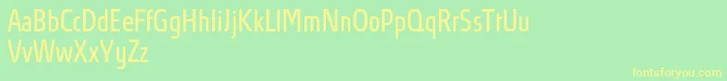 Fonte AbsolutProBookcondensed – fontes amarelas em um fundo verde