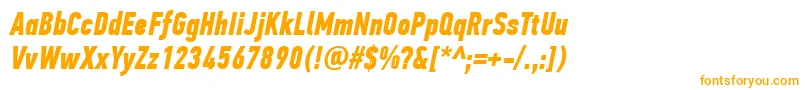 Шрифт PfdintextcompproBolditalic – оранжевые шрифты