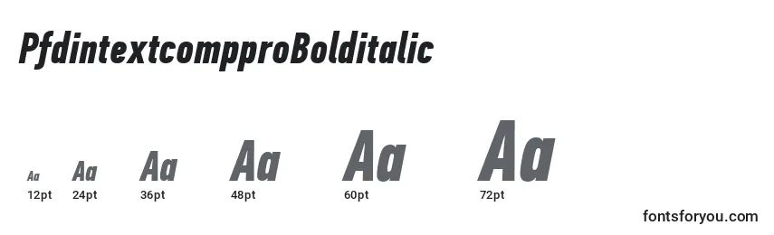 PfdintextcompproBolditalic font sizes