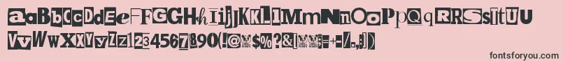 MpfKidnapped Font – Black Fonts on Pink Background