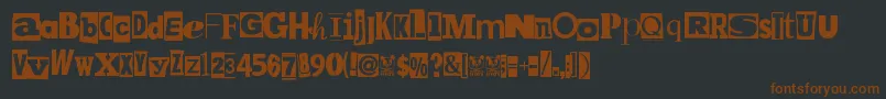 MpfKidnapped Font – Brown Fonts on Black Background