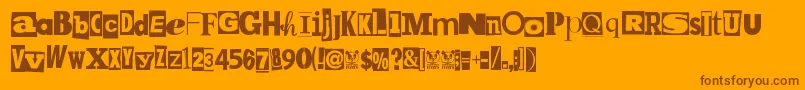 MpfKidnapped Font – Brown Fonts on Orange Background