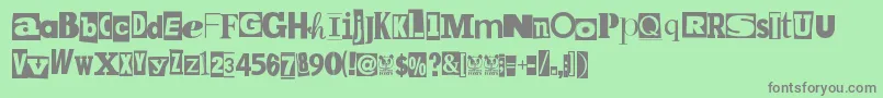 MpfKidnapped Font – Gray Fonts on Green Background