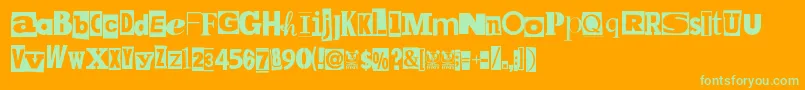 MpfKidnapped Font – Green Fonts on Orange Background