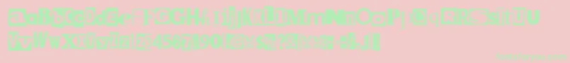 MpfKidnapped Font – Green Fonts on Pink Background