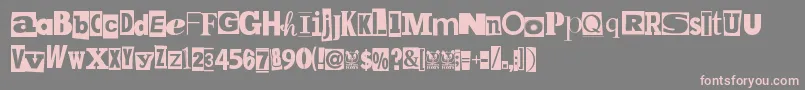 MpfKidnapped Font – Pink Fonts on Gray Background