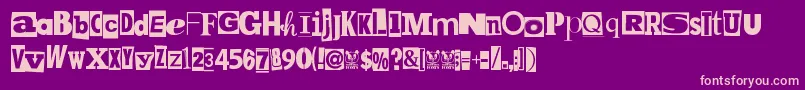 MpfKidnapped Font – Pink Fonts on Purple Background