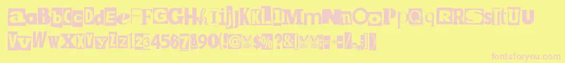 Weitere Informationen zur MpfKidnapped-Schriftart MpfKidnapped-Schriftart – Rosa Schriften auf gelbem Hintergrund