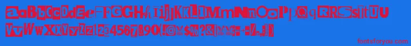 MpfKidnapped Font – Red Fonts on Blue Background