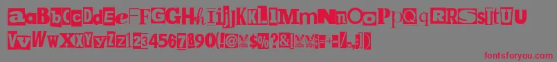 MpfKidnapped Font – Red Fonts on Gray Background
