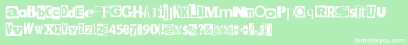 MpfKidnapped Font – White Fonts on Green Background