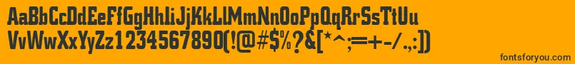 K.O.ActivistaFont Font – Black Fonts on Orange Background
