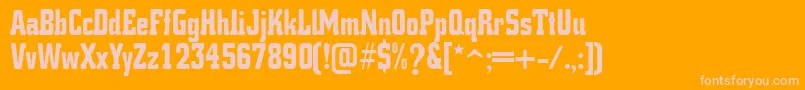 K.O.ActivistaFont Font – Pink Fonts on Orange Background