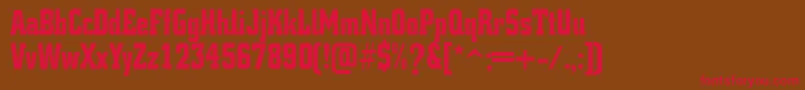 K.O.ActivistaFont Font – Red Fonts on Brown Background