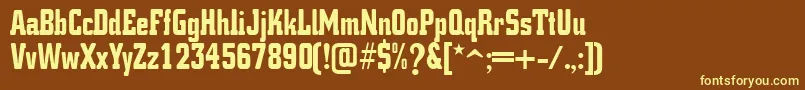 K.O.ActivistaFont Font – Yellow Fonts on Brown Background
