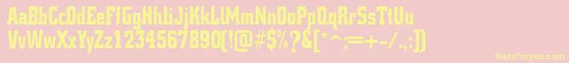 K.O.ActivistaFont Font – Yellow Fonts on Pink Background
